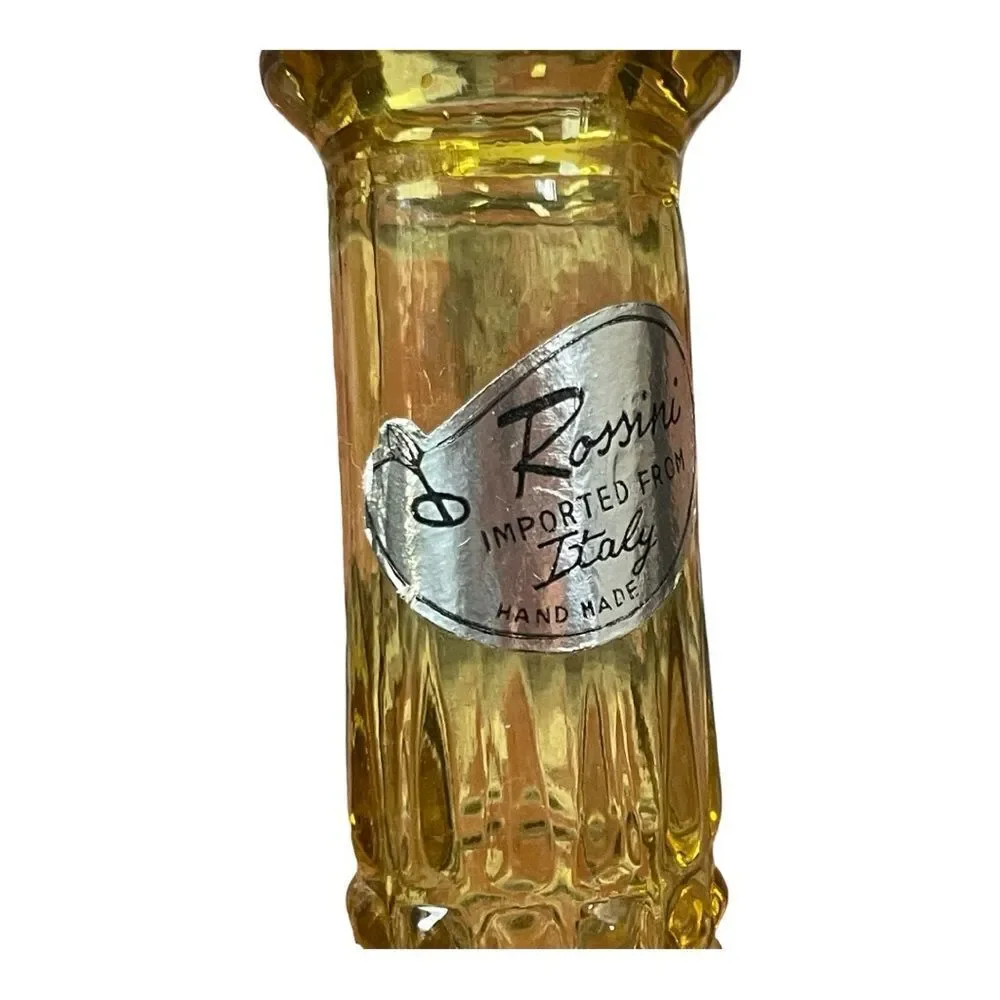 Vintage MCM Rossini Made In Italy Empoli Genie Bottle Amber Glass Vase